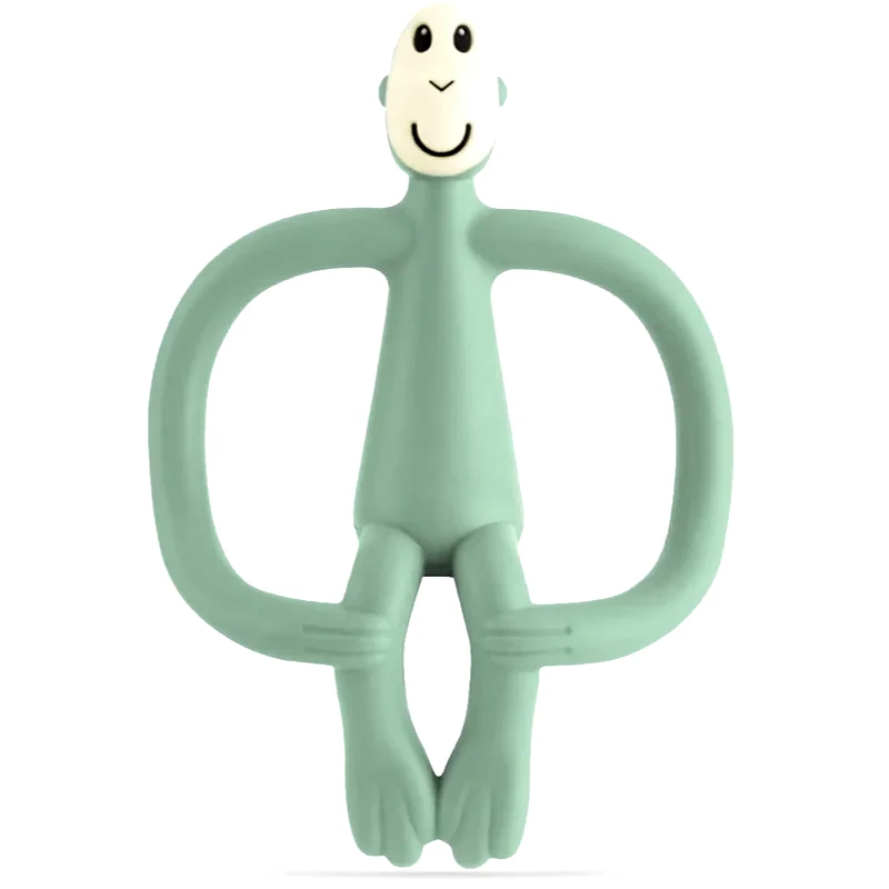 Matchstick Monkey Matchstick Monkey Teething Toy and Gel Applicator μασητικό με βούρτσα 2 σε1 Mint Green 1 τμχ