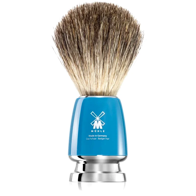 Mühle Mühle RYTMO Pure Badger βούρτσα ξυρίσματος από τρίχα ασβού Blue Resin 1 τμχ