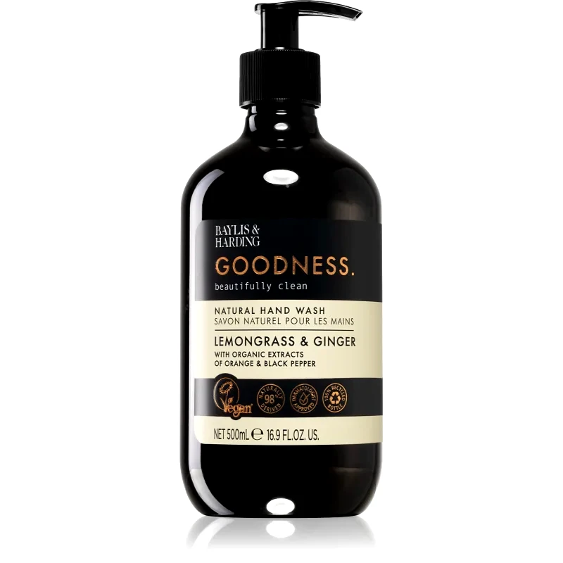 Baylis & Harding Baylis & Harding Goodness Lemongrass & Ginger φυσικό ρευστό σαπούνι για τα χέρια 500 ml