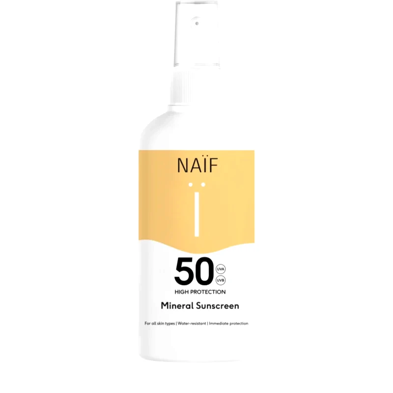 Naif Naif Sun Mineral Sunscreen SPF 50 αντηλιακό προστατευτικό σπρέι SPF 50 αδιάβροχο 100 ml