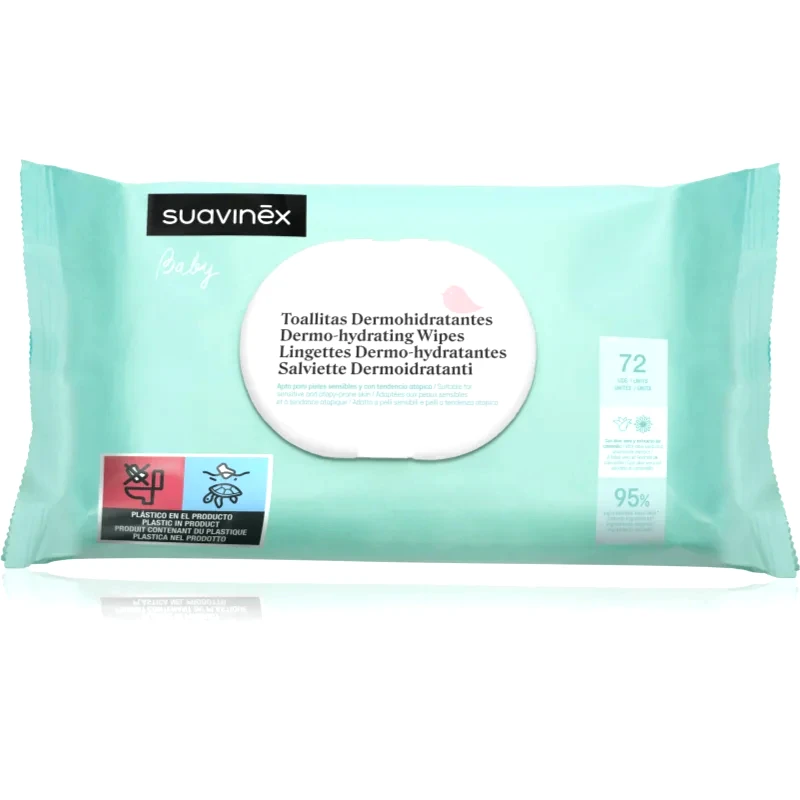 Suavinex Suavinex Baby Dermo-hydrating Wipes υγρά μαντηλάκια Για πρόσωπο και σώμα 72 τμχ