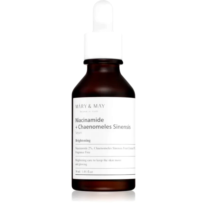MARY & MAY MARY & MAY Niacinamide + Chaenomeles Sinensis αναγεννητικός ορός για φωτεινότητα για την ανάπλαση δερματικού φραγμού 30 ml