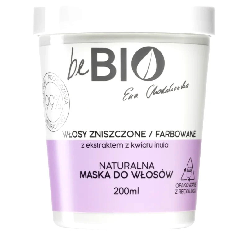 beBIO beBIO Damaged & Colored Hair μάσκα για αδύναμα και ταλαιπωρημένα μαλλιά 200 ml