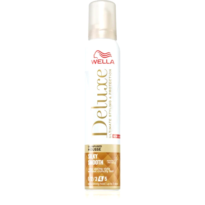 Wella Wella Deluxe Silky Smooth αφρώδες σκληρυντικό μους με θρεπτικό αποτέλεσμα 200 ml