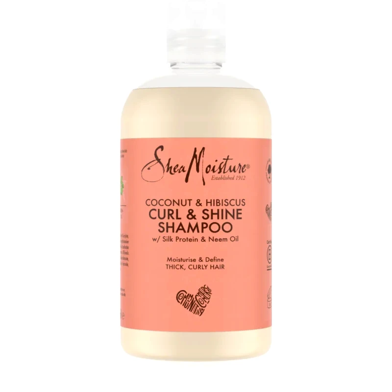 Shea Moisture Shea Moisture Coconut & Hibiscus ενυδατικό σαμπουάν για σπαστά και σγουρά μαλλιά 384 ml