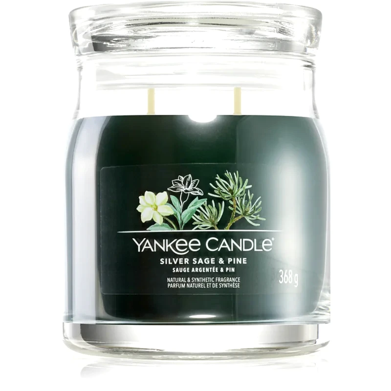 Yankee Candle Yankee Candle Silver Sage & Pine αρωματικό κερί Υπογραφή 368 γρ