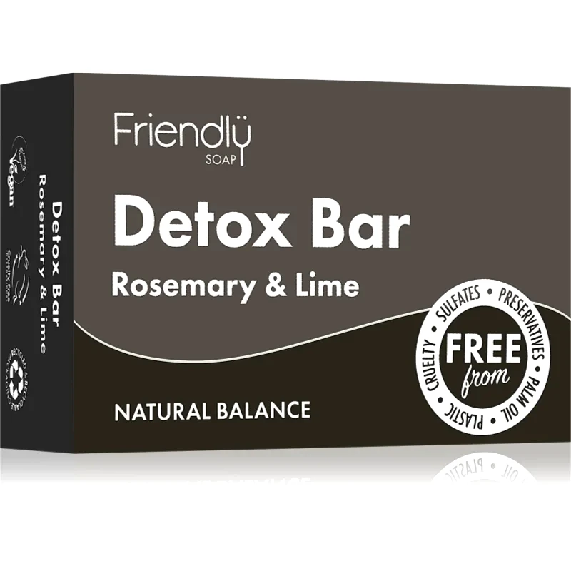Friendly Soap Friendly Soap Detox Bar Rosemary & Lime φυσικό σαπούνι 95 γρ
