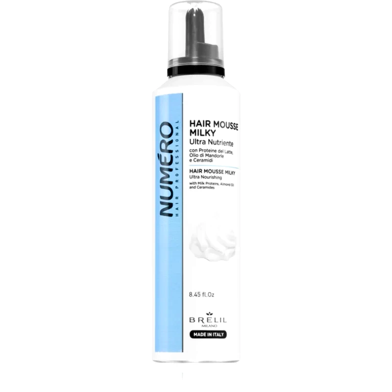 Brelil Professional Brelil Professional Milky Ultra Nutriente Hair Mousse αφρός για όλους τους τύπους μαλλιών 250 ml