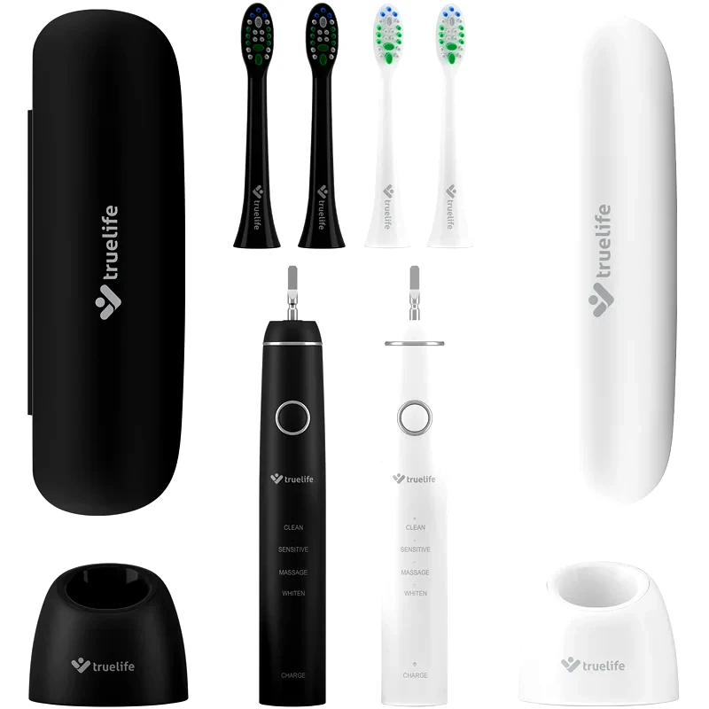 TrueLife TrueLife SonicBrush Compact Duo ηχητική ηλεκτρική οδοντόβουρτσα, 2 σώματα 2 τμχ