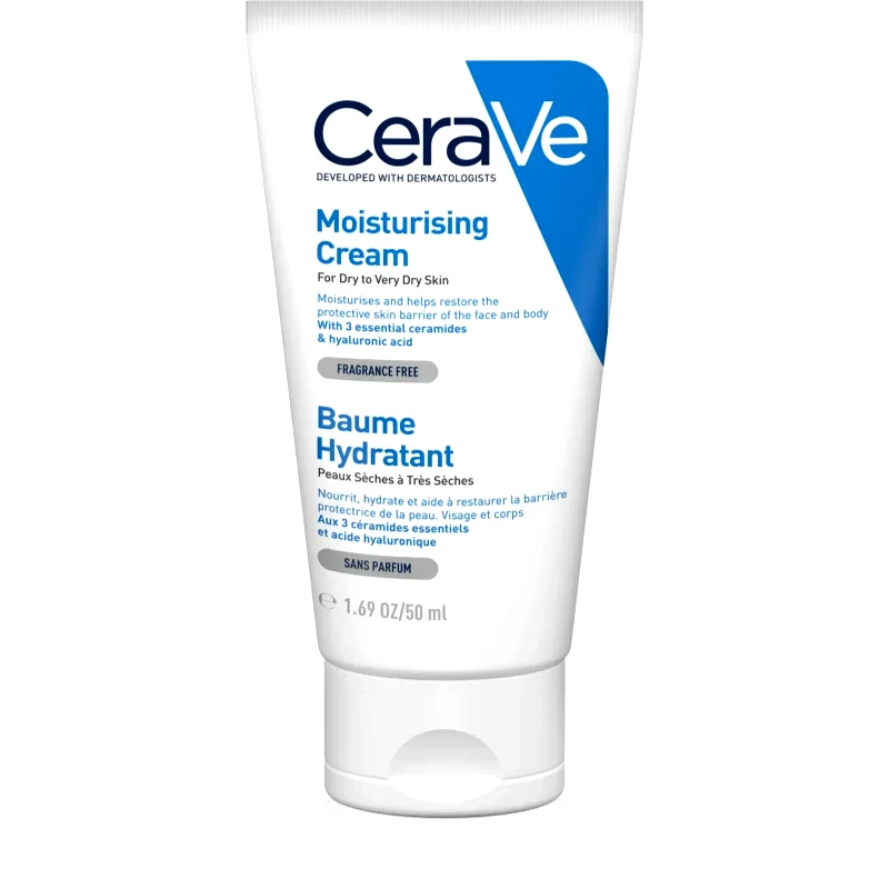 CeraVe CeraVe Moisturizers ενυδατική κρέμα για σώμα και πρόσωπο για ξηρό έως πολύ ξηρό δέρμα 50 ml