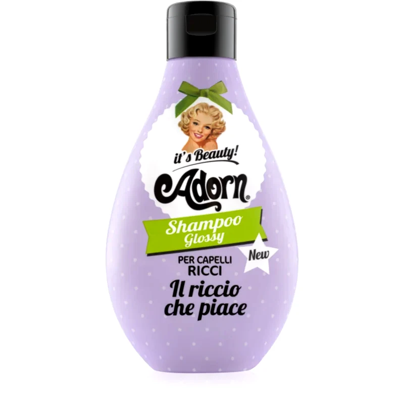 Adorn Adorn Glossy Shampoo σαμπουάν για σγουρά και σπαστά μαλλιά λάμψη για σγουρά και κατσαρά μαλλιά Shampoo Glossy 250 ml