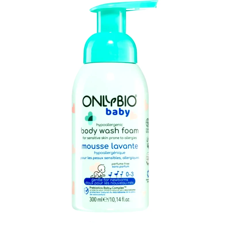 OnlyBio OnlyBio Baby Hypoallergenic αφρός καθαρισμούς σώματος για παιδιά από τη γέννηση 300 ml