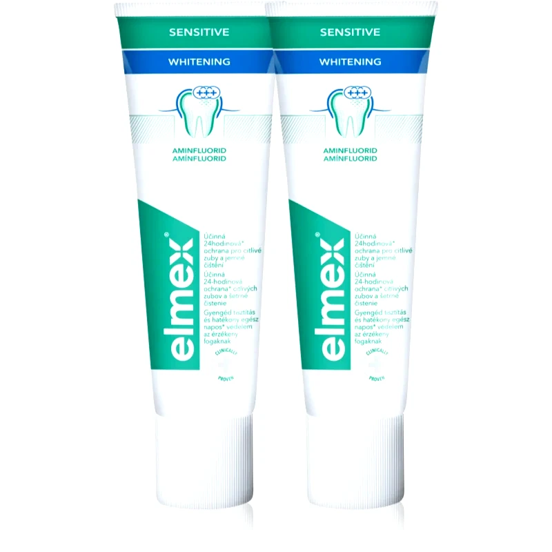 Elmex Elmex Sensitive Whitening πάστα για φυσικά λευκά δόντια 2x75 ml