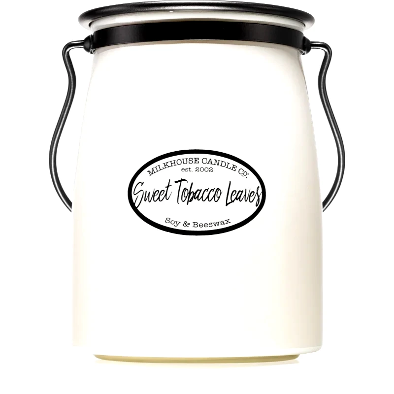 Milkhouse Candle Co. Milkhouse Candle Co. Creamery Sweet Tobacco Leaves αρωματικό κερί Butter Jar 624 γρ
