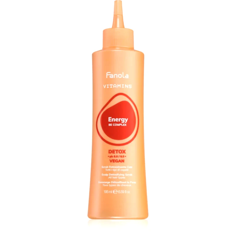 Fanola Fanola Vitamins Scalp Detoxifying Scrub καθαριστικό απολεπιστικό τζελ για όλους τους τύπους μαλλιών 195 ml