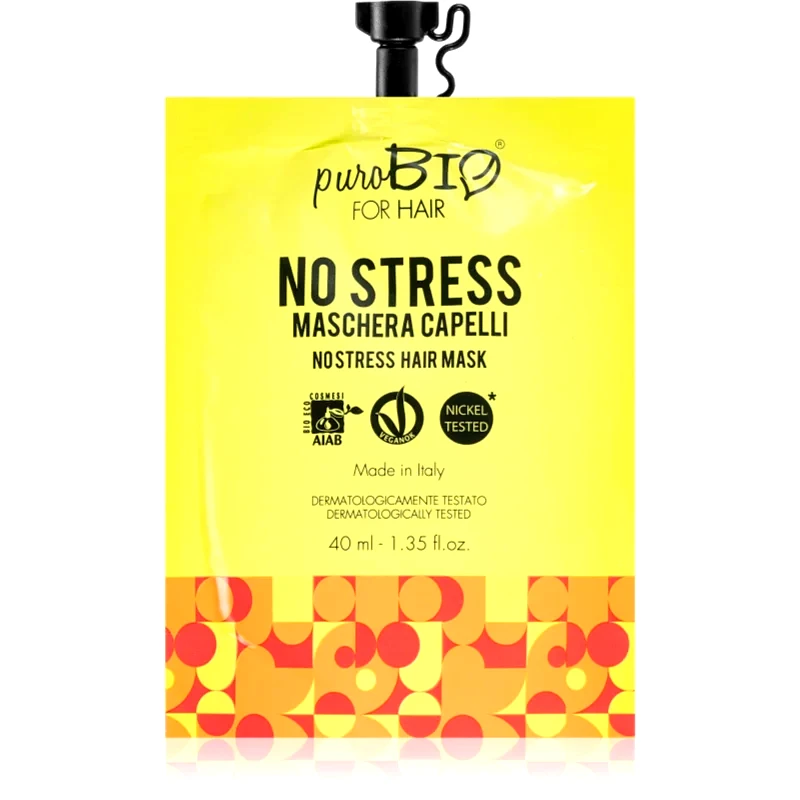 puroBIO Cosmetics puroBIO Cosmetics No Stress αναζωογονητική μάσκα για τα μαλλιά 40 ml