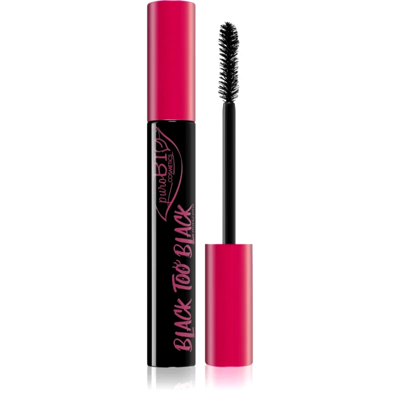 puroBIO Cosmetics puroBIO Cosmetics Black too Black μάσκαρα για όγκο και φροντίδα 9,9 ml