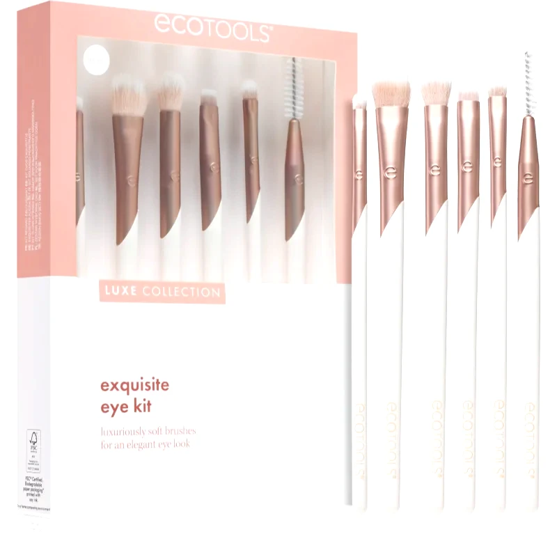 EcoTools EcoTools Luxe Collection Exquisite σετ με πινέλα για τα μάτια και τα φρύδια 6 τμχ