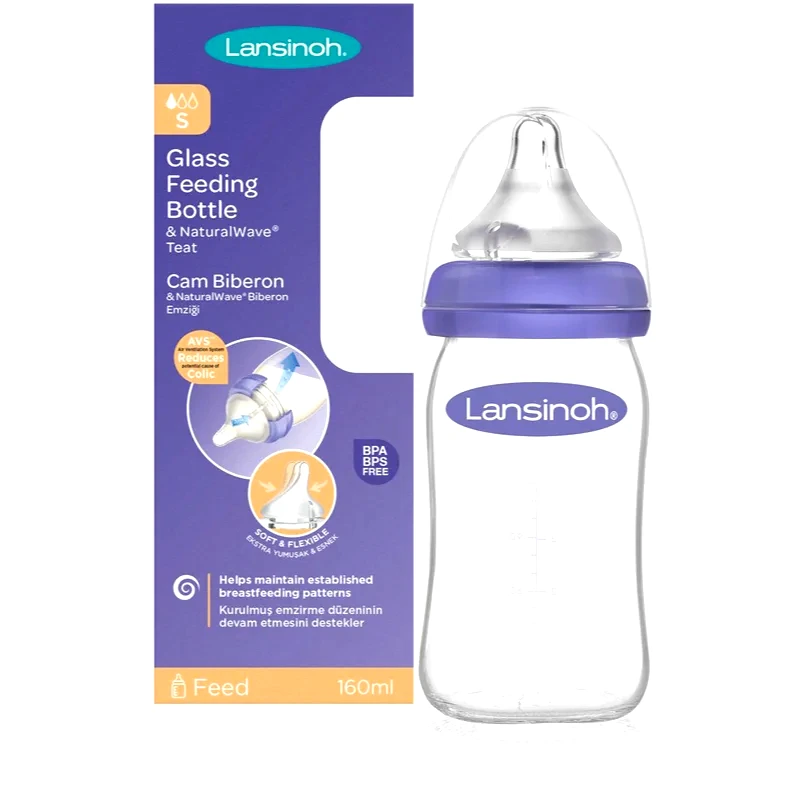 Lansinoh Lansinoh NaturalWave Glass μπιμπερό Slow 160 ml