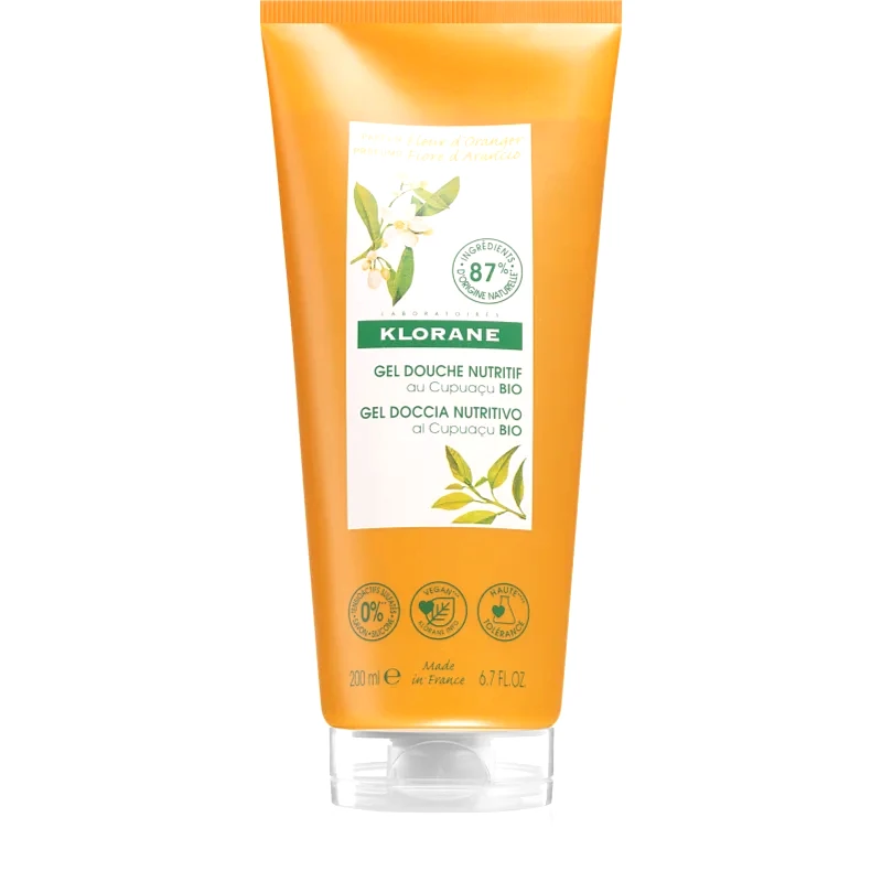 Klorane Klorane Cupuaçu Bio Fleur d'Oranger θρεπτικό τζελ για ντους 200 ml