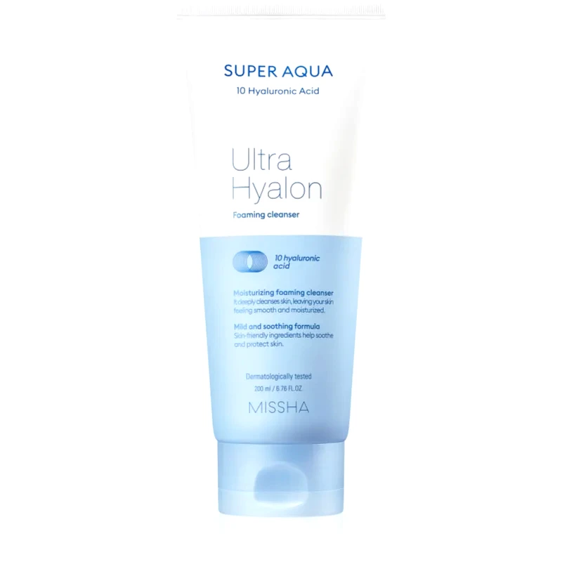 Missha Missha Super Aqua 10 Hyaluronic Acid ενυδατικός καθαριστικός αφρός 200 ml