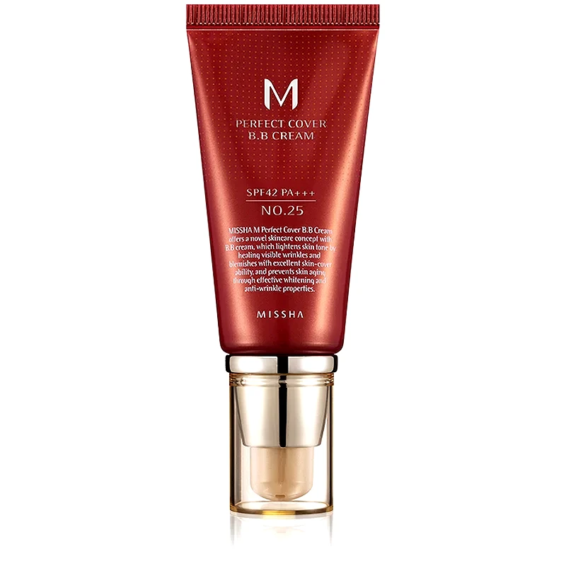 Missha Missha M Perfect Cover ΒΒ κρέμα πολύ μεγάλη προστασία απο τον ήλιο απόχρωση No. 25 Warm Beige SPF42/PA+++ 50 ml