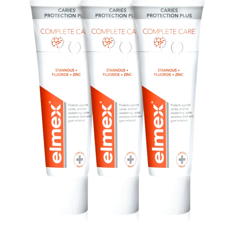 Elmex Elmex Caries Protection Complete Care αναζωογονητική οδοντόκρεμα για πλήρη προστασία των δοντιών 3x75 ml
