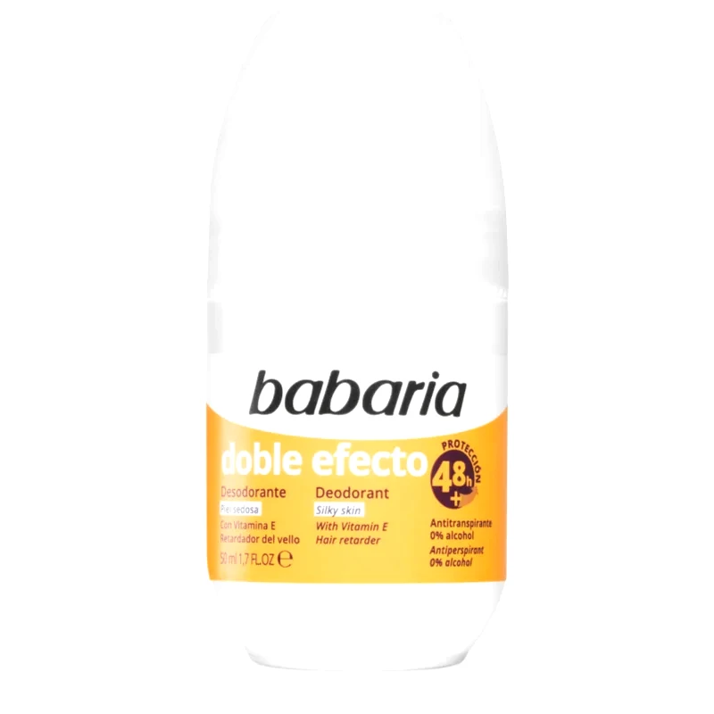 Babaria Babaria Deodorant Double Effect αντιιδρωτικό ρολλ-ον για επιβράδυνση και ανάπτυξης της τρίχας 50 ml