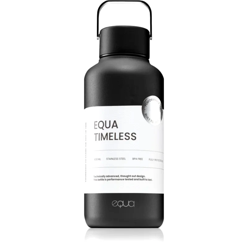 EQUA Equa Timeless μπουκάλι νερού από ανοξείδωτο ατσάλι μικρή χρώμα Dark 600 μλ