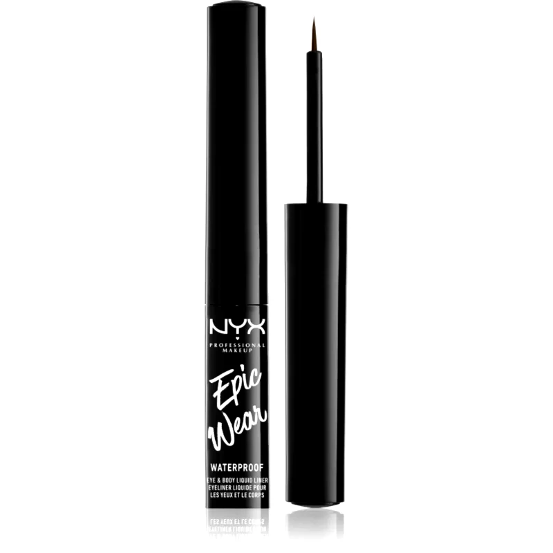 NYX Professional Makeup NYX Professional Makeup Epic Wear Liquid Liner Υγρό λάινερ ματιών με μεταλλικό ματ αποτέλεσμα απόχρωση 02 Brown 3.5 ml
