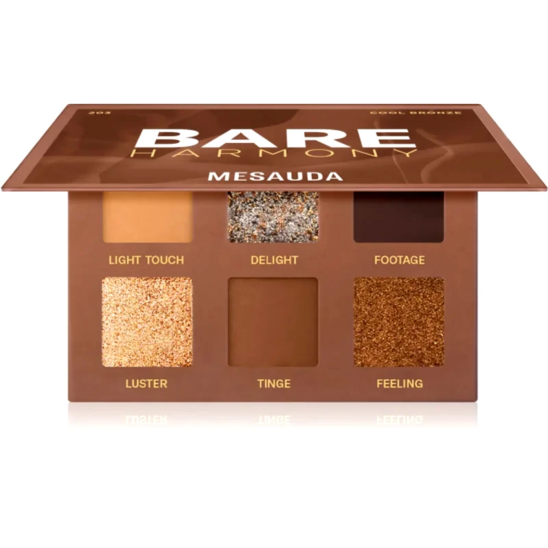 Mesauda Milano Mesauda Milano Bare Harmony παλέτα με σκιές ματιών απόχρωση 203 Cool Bronze 6x1 γρ