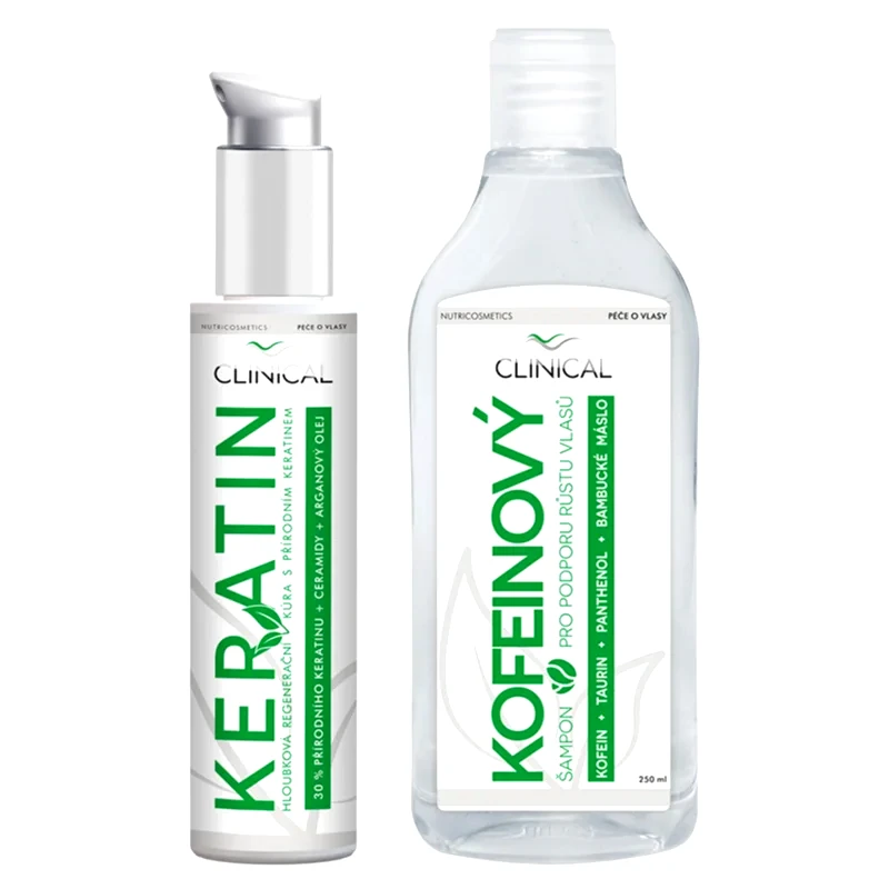 Clinical Clinical Keratin treatment + Caffeine shampoo Σετ για άνδρες και γυναίκες