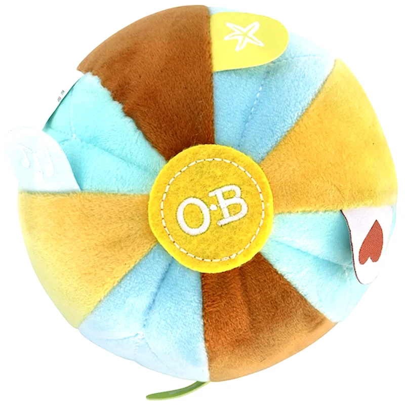 O.B Designs O.B Designs Sensory Ball βελούδινο παιχνίδι Autumn Blue 3m+ 1 τμχ