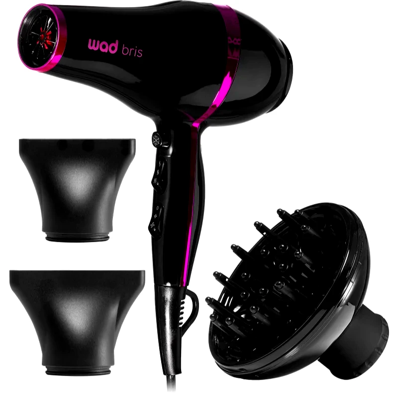 Wad Wad Bris Hair Dryer πιστολάκι Black/Pink 1 τμχ