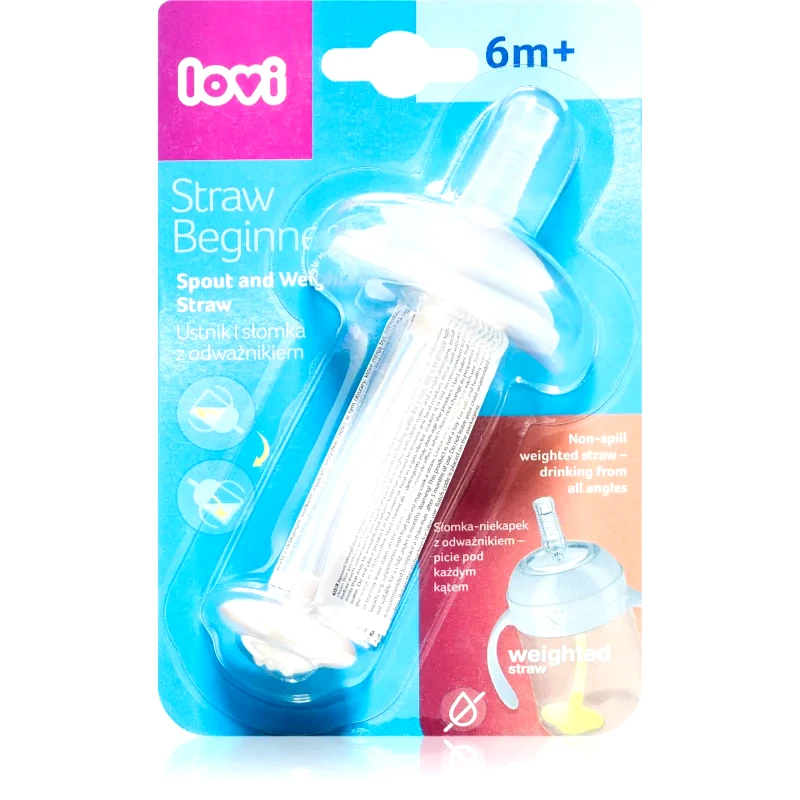LOVI LOVI Straw ανταλλακτικό καλαμάκι με βάρος Beige 1 τμχ