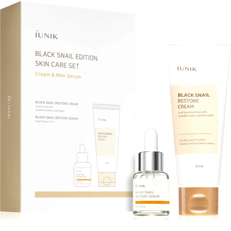 iUnik iUnik Black Snail σετ δώρου για αναγέννηση και ανανέωση επιδερμίδας