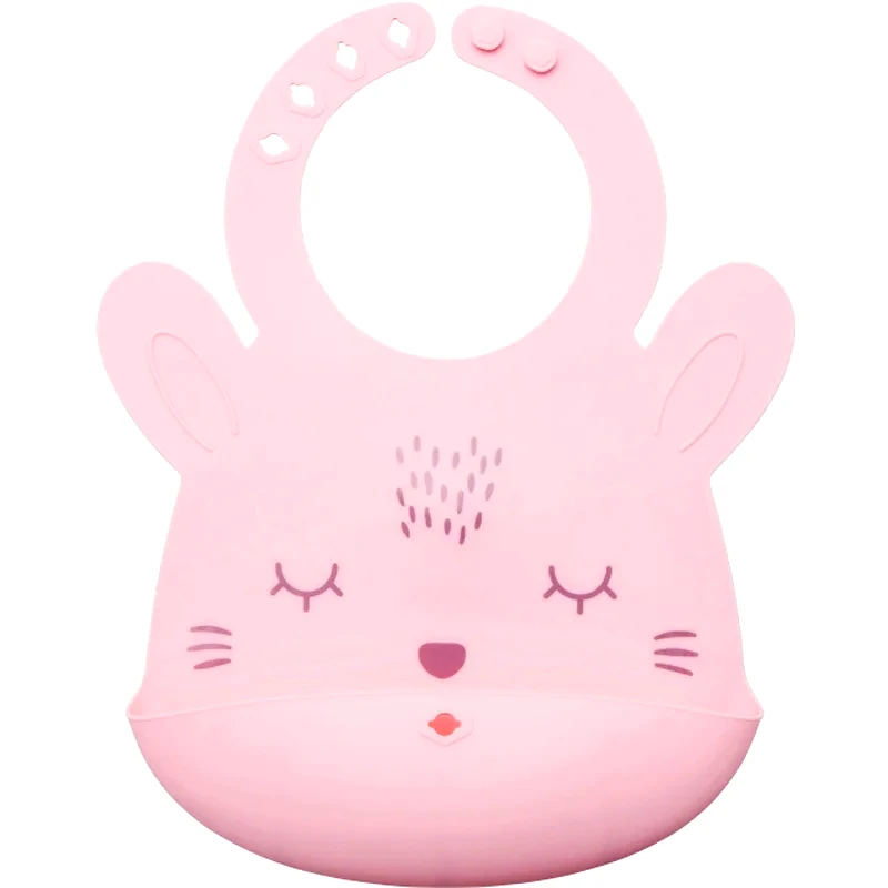 Tiny Twinkle Tiny Twinkle Silicone Roll-up Bibs σαλιάρα Rose Bunny 4m+ 1 τμχ
