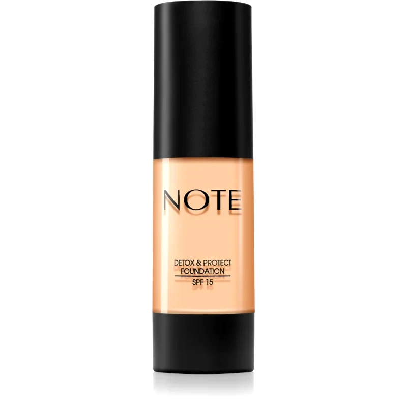Note Cosmetique Note Cosmetique Detox & Protect Υγρή ματ βάση SPF 15 απόχρωση 01 Beige 30 ml