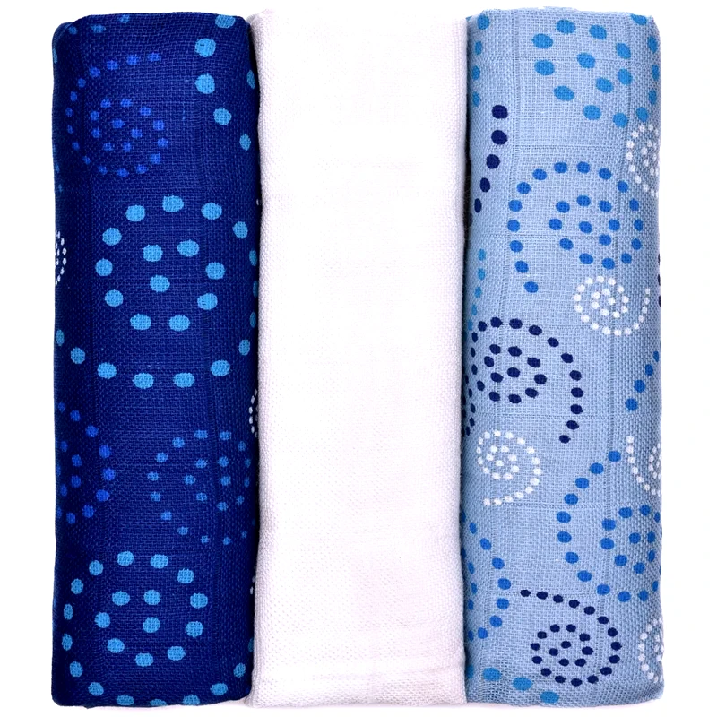 T-Tomi T-TOMI BIO Bamboo Diapers υφασμάτινες πάνες Spirales 70x70 cm 3 τμχ
