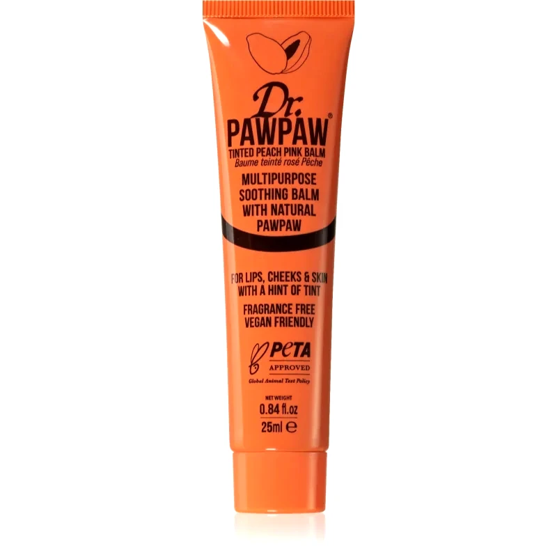 Dr. Pawpaw Dr. Pawpaw Peach Pink βάλσαμο για χείλη και μάγουλα με χρώμα 25 ml