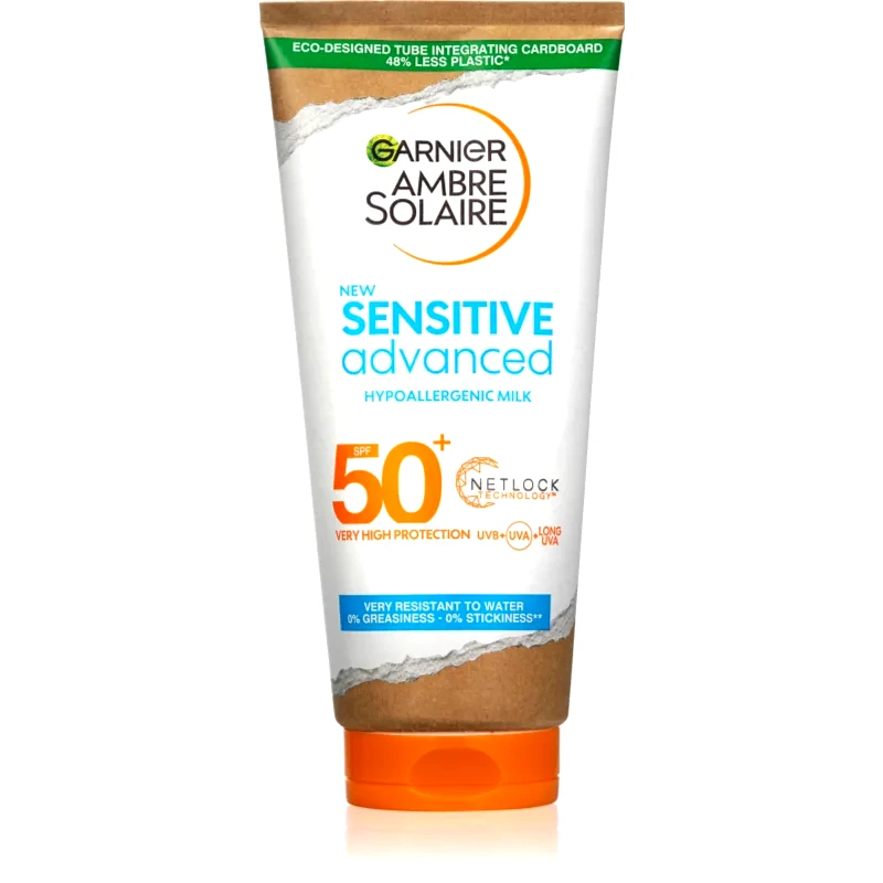 Garnier Garnier Ambre Solaire Sensitive Advanced αντηλιακό γάλα για ευαίσθητο δέρμα SPF 50+ 175 ml