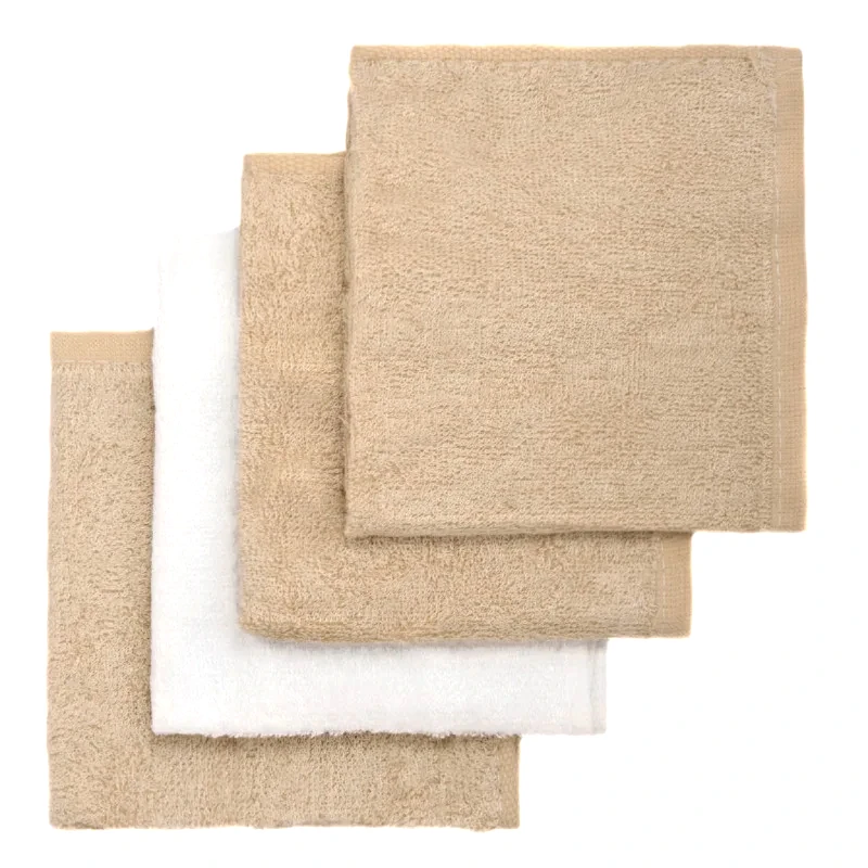 T-Tomi T-TOMI BIO Bamboo Baby Washcloths πανί προσώπου πλυσίματος Beige 25 x 25 cm 4 τμχ