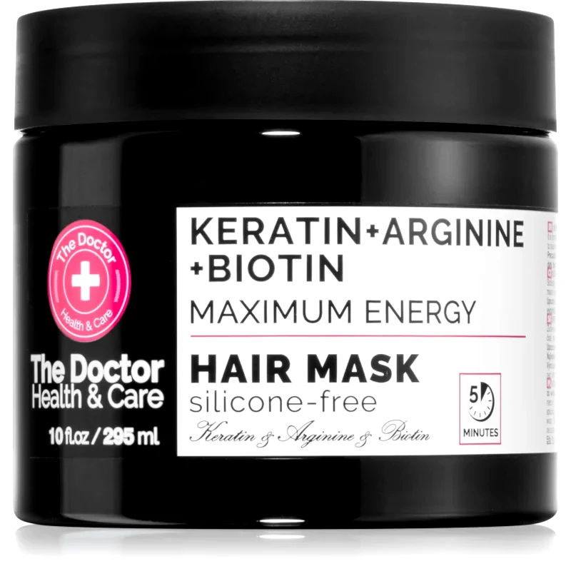 The Doctor The Doctor Keratin + Arginine + Biotin Maximum Energy μάσκα κερατίνης για τα μαλλιά 295 ml