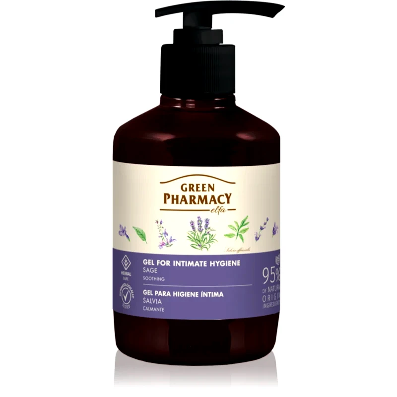 Green Pharmacy Green Pharmacy Sage & Thyme Gel for Intimate Hygiene Καθαριστικό ευαίσθητης περιοχής 370 ml