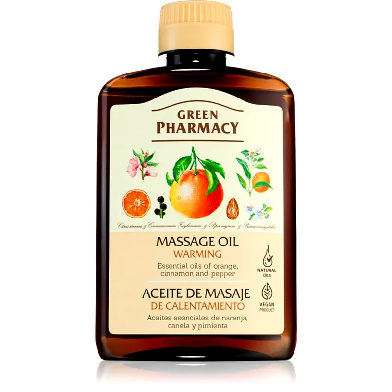 Green Pharmacy Green Pharmacy Essential oils of Orange Massage Oil θερμαντικό λάδι μασάζ 200 ml