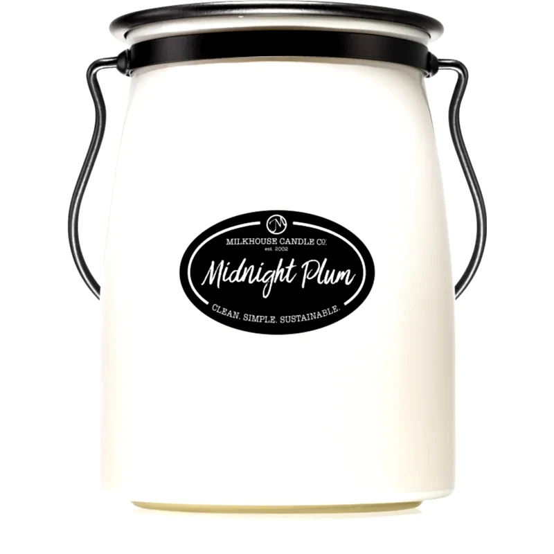 Milkhouse Candle Co. Milkhouse Candle Co. Creamery Midnight Plum αρωματικό κερί Butter Jar 624 γρ