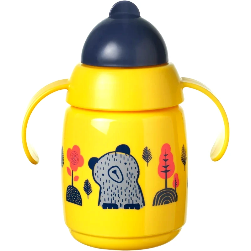 Tommee Tippee Tommee Tippee Superstar Straw Cup Yellow κύπελλο με καλαμάκι για παιδιά 6 m+ 300 ml