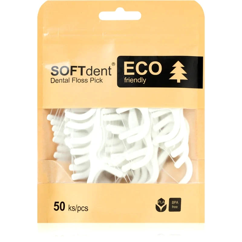 SOFTdent SOFTdent ECO Dental Floss Pick οδοντικές οδοντογλυφίδες με νήμα 50 τμχ