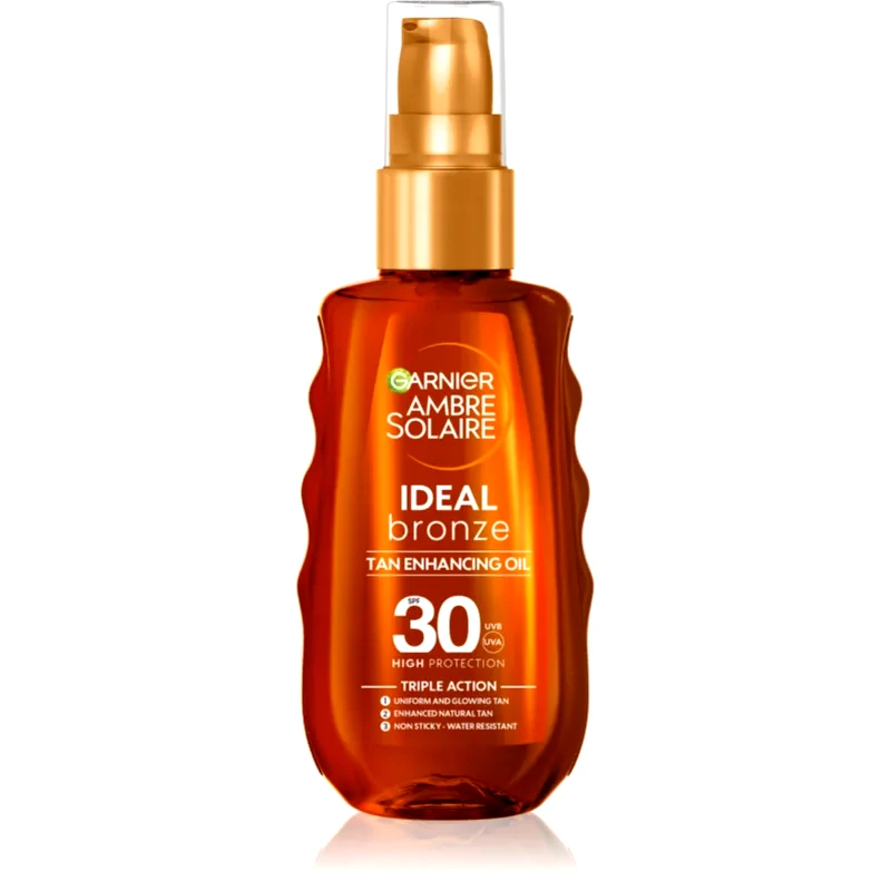 Garnier Garnier Ambre Solaire Ideal Bronze λάδι περιποίησης και μαυρίσματος SPF 30 150 ml