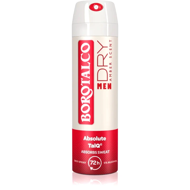 Borotalco Borotalco MEN Dry αποσμητικό σε σπρέι 72 ώρες αρώματα Amber 150 μλ